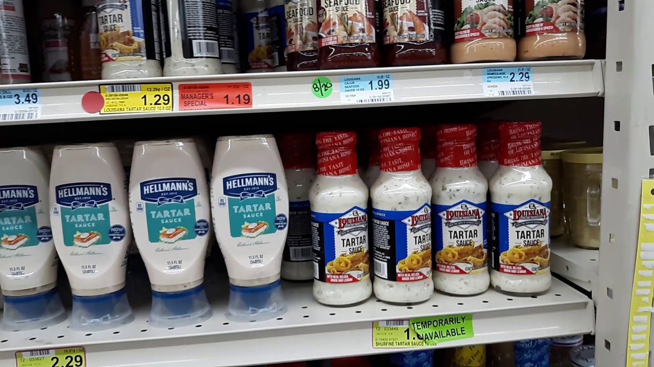 Where can I find tartar sauce in grocery store?