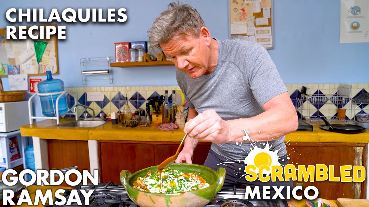 Huevos rancheros is a Mexican breakfast dish consisting of fried eggs topped with salsa verde green sauce and served over corn tortillas.