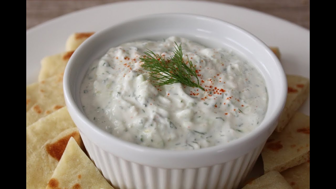 Tzatziki sauce is a Greek salad dressing that tastes great on salads or as a dip for pita bread.