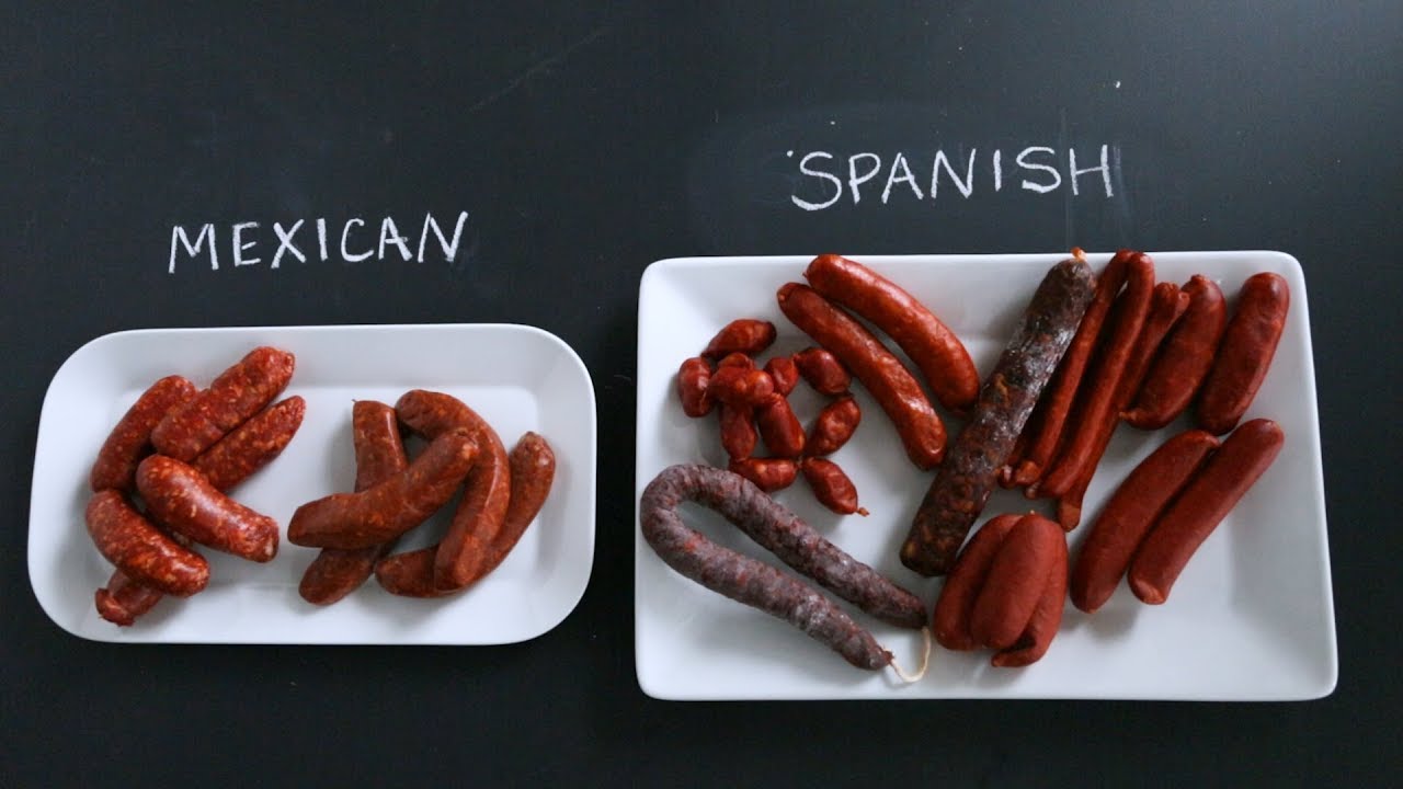 Chorizo and longaniza are two types of sausage from Spain.