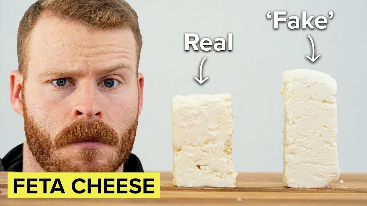 Feta cheese is a delicious food item that is often served at parties or eaten as part of a Mediterranean meal.