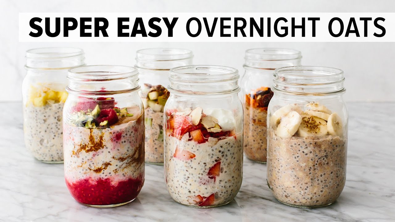 Overnight oats are a great breakfast option because they take only minutes to prepare.