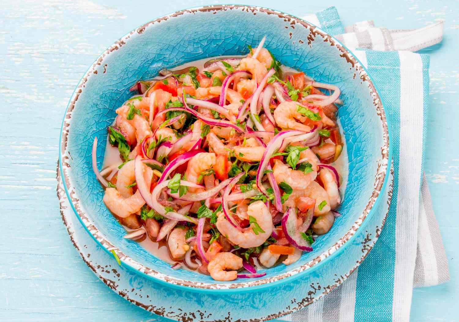 Ceviche is a delicious seafood dish from South America.